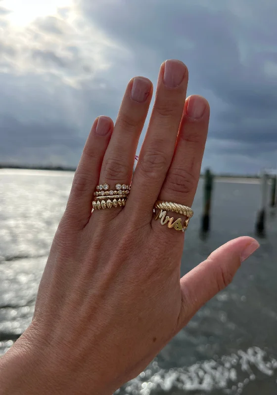 Adjustable Gold Ring-Chunky Gold Twist Ring